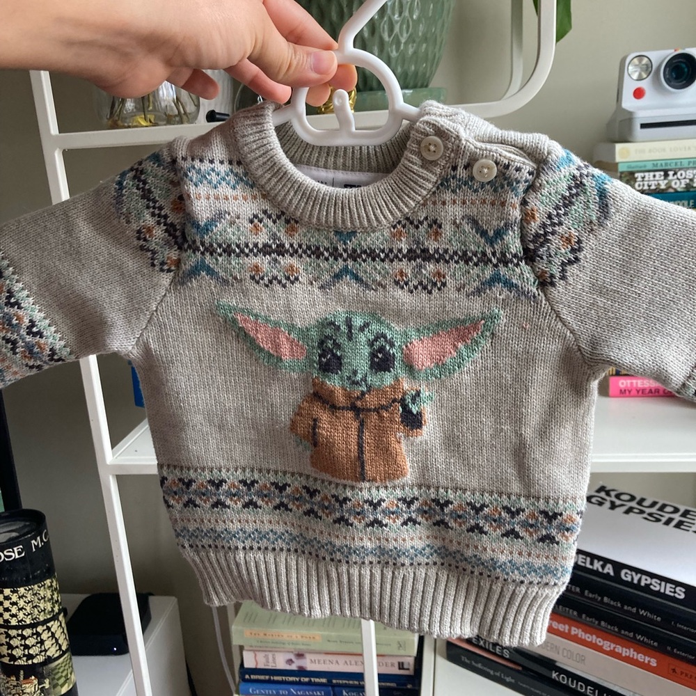GAP Baby | Star Wars Baby Yoda sweater | 100% cotton | NWT | 3 to 6 months
